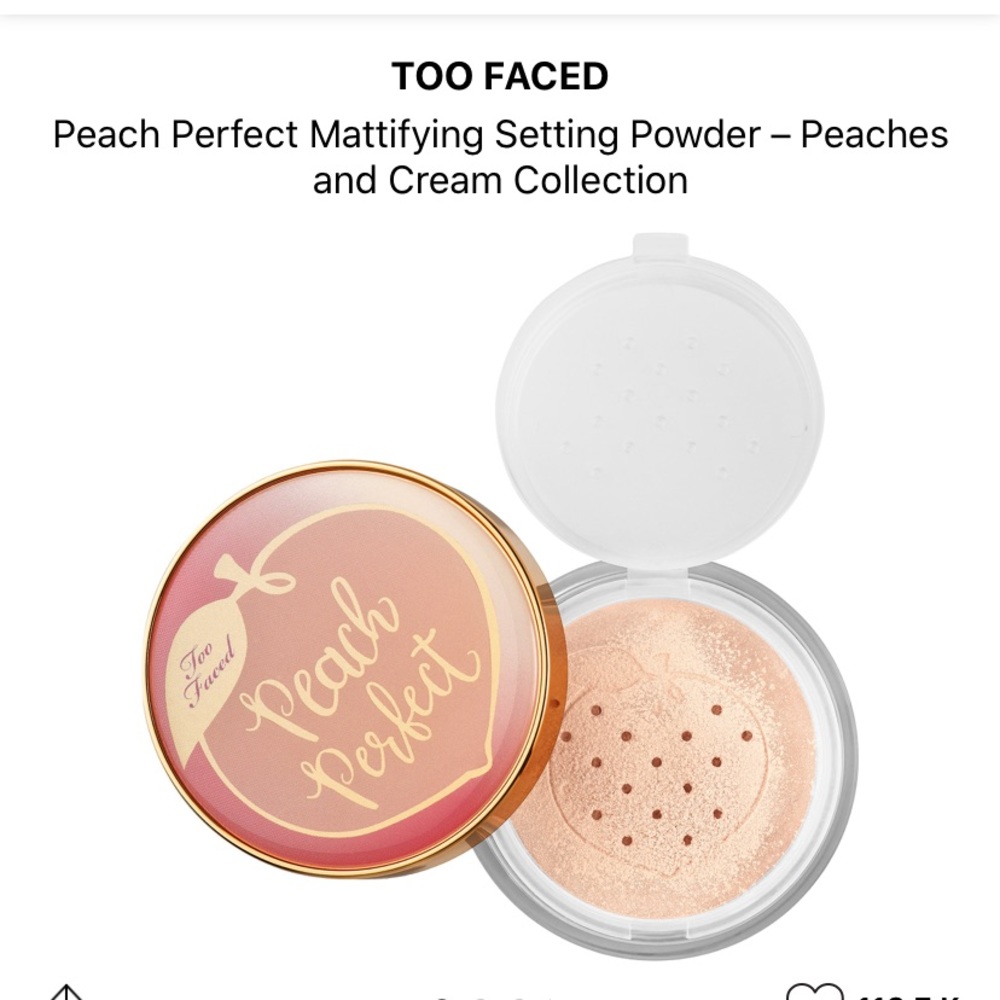 Too Faced Peach Perfect Mattifying Setting Powder